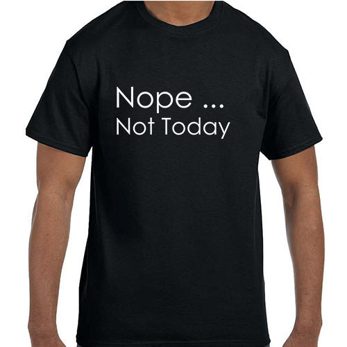 Men's Sarcastic "Nope Not Today" Graphic T-Shirt Men's Lighthearted Mood Attitude Casual Tee
