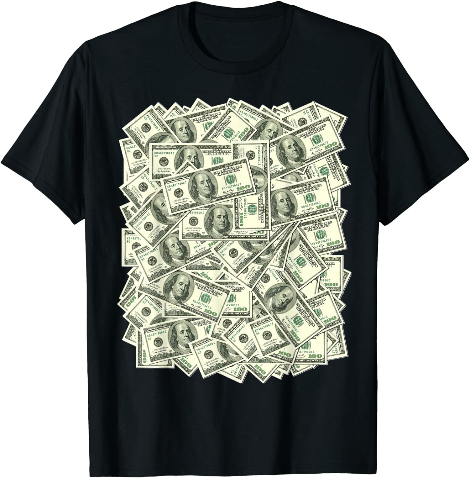 NEW LIMITED 100 Dollar Bills Funny Money Essential Gift Idea T-Shirt
