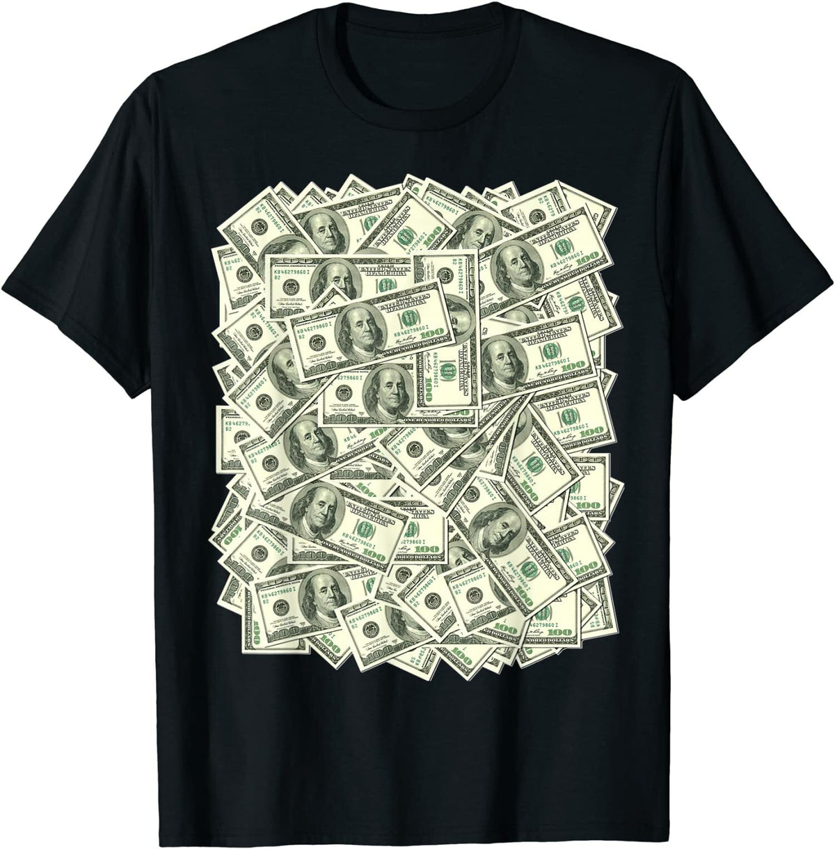 NEW LIMITED 100 Dollar Bills Funny Money Essential Gift Idea T-Shirt