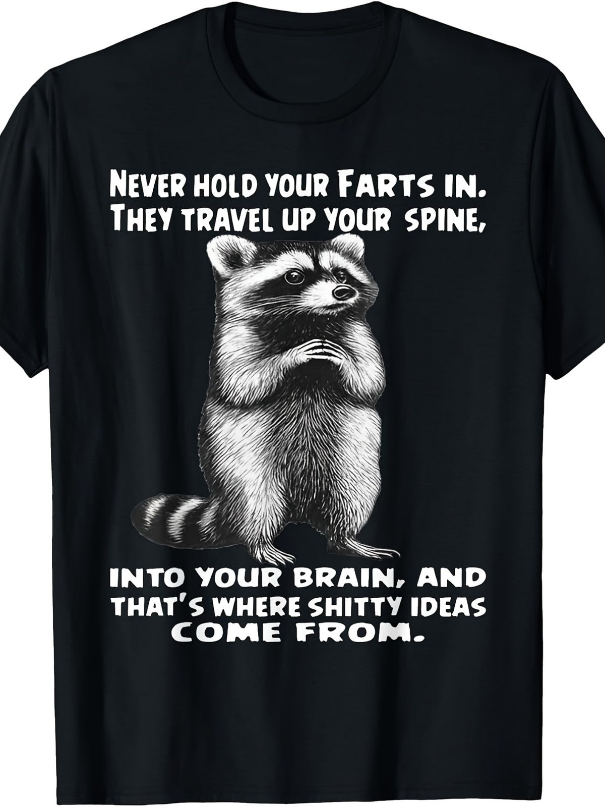Humorous Retro Raccoon Funny Wild Animal Cute Graphic Unisex Tee