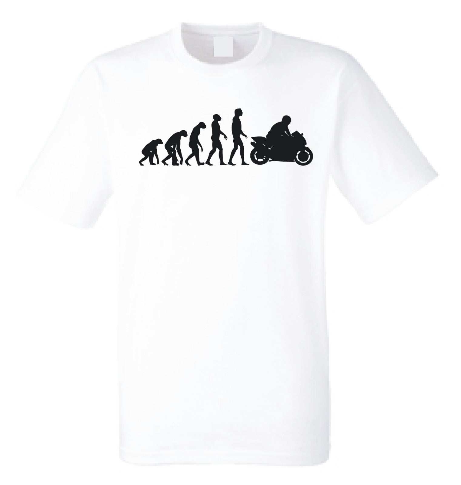 Motorbike Evolution T-Shirt Funny Biker Gift Superbike Motorcycle Tee Unisex