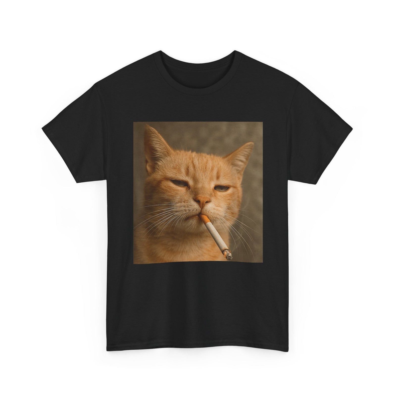 Cat Smoking Cigarette Funny Meme Cat Lovers Humor Graphic Unisex Tee