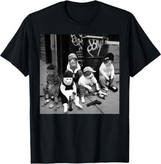 Funny Gangster Cats Street Design Urban Cool Cat Lover Graphic Unisex Tee
