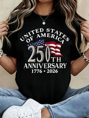 USA 250th Anniversary Shirt 1776-2026 Patriotic American Flag T-Shirt