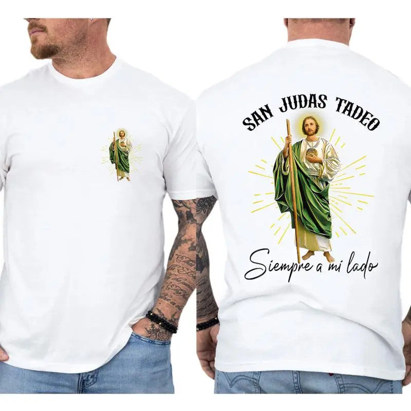 Jesus Always By My Side Two Sides Christian Faith Graphic Unisex Tee