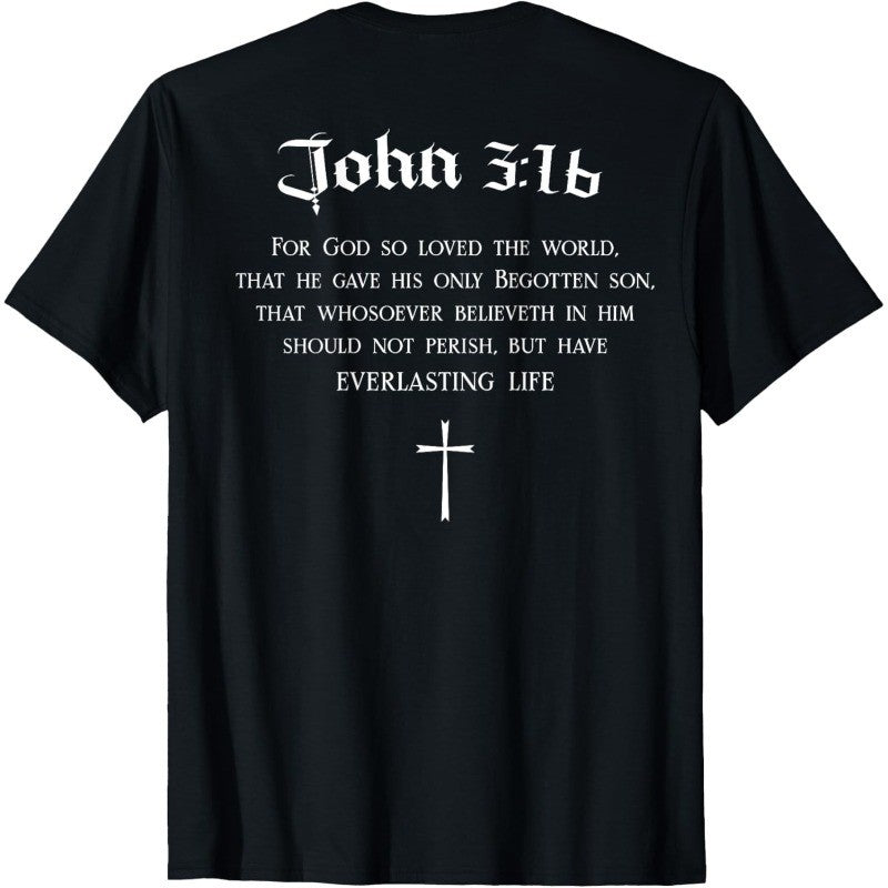 Men's "For God So Loved" Inspired Inspirational T-Shirt Men's Sacred Hope Wisdom Motivational Casual Tee