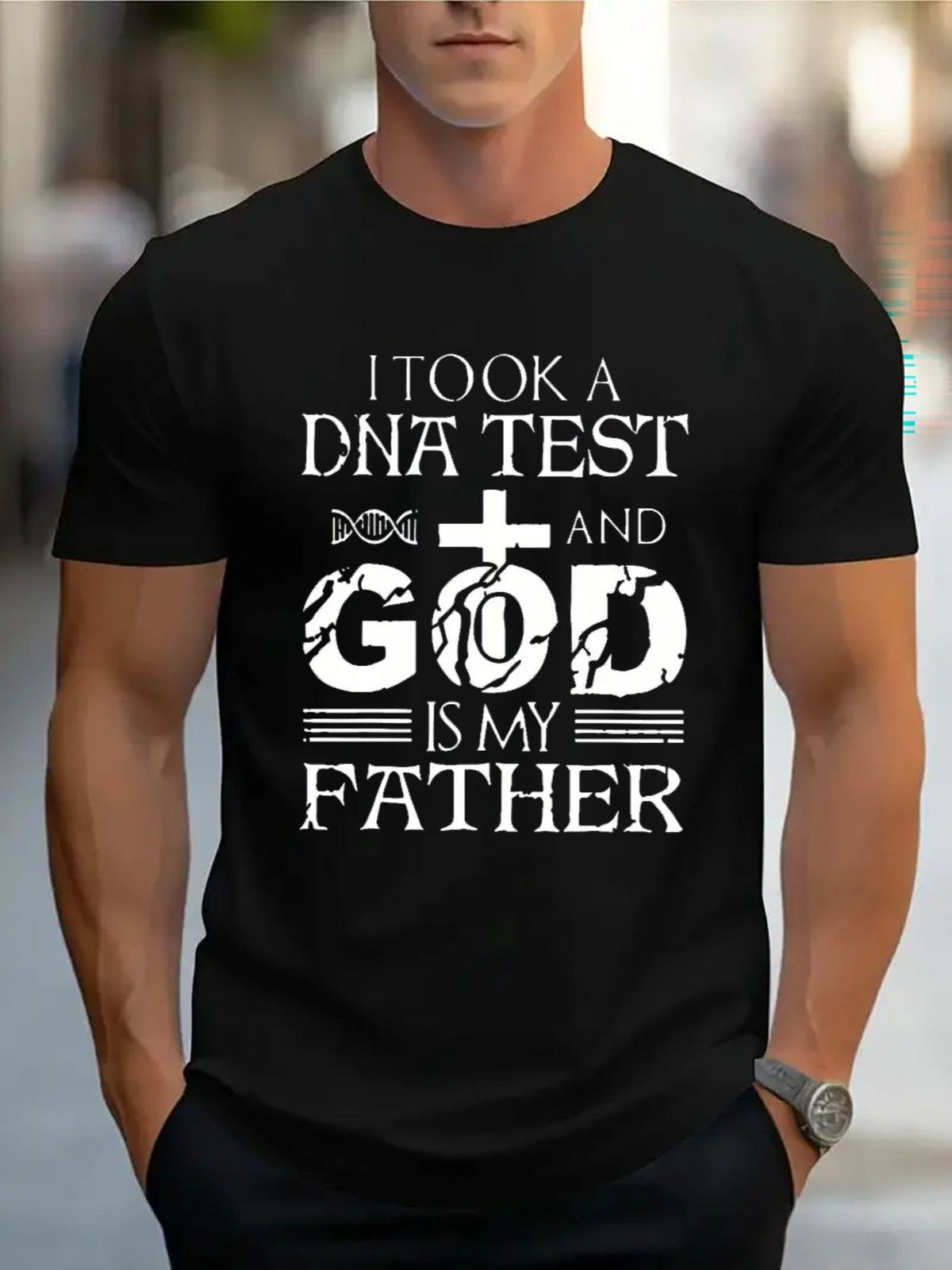 I Took A DNA Test God Is My Father T-Shirt Christian Faith Funny Graphic