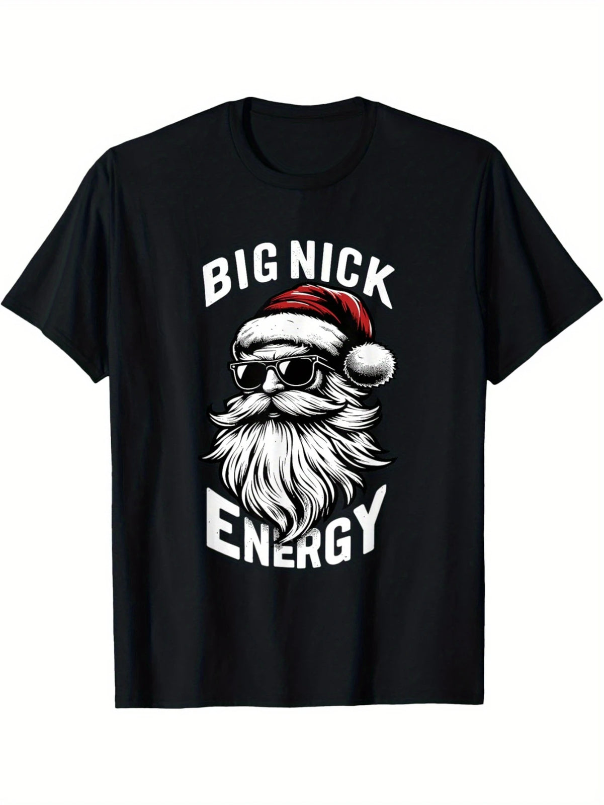 Big Nick Energy Funny Santa Christmas Men's Cotton T-shirt