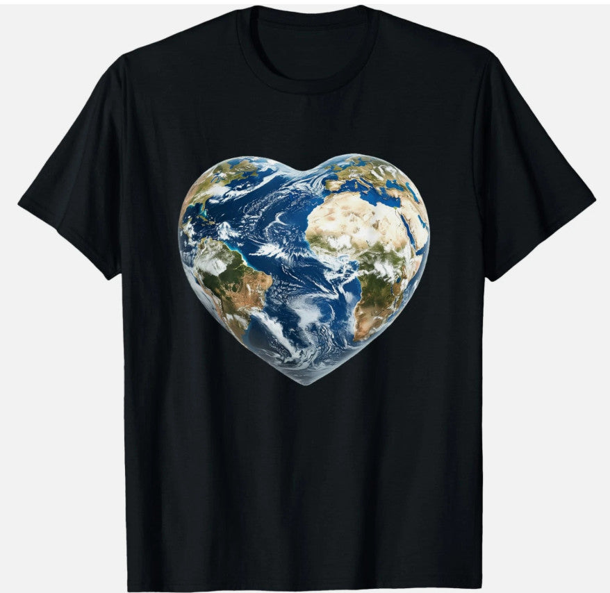 Earth World Heart Happy Earth Day Save the Planet Unisex T-Shirt