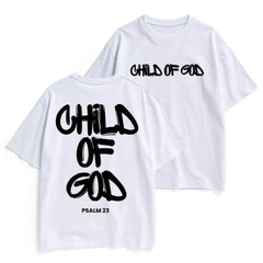 Child Of God Psalm 23 Front Back Print Christian Faith Graphic Unisex Tee