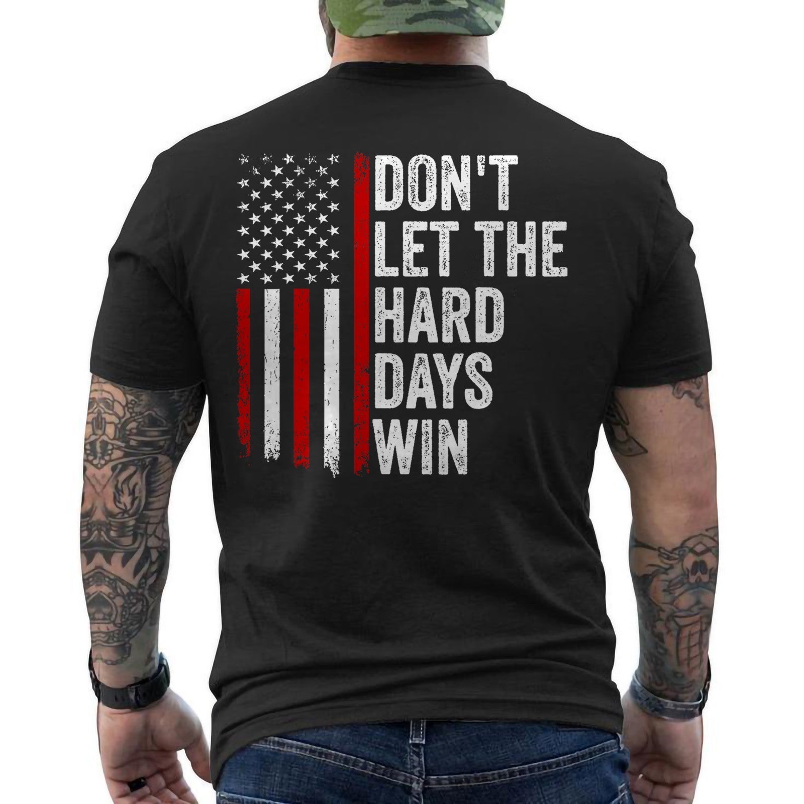 Men's Inspirational American Flag Graphic Tee