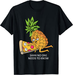 Pineapple Belongs on Pizza Lover Funny Food Pun Humor Unisex T-Shirt
