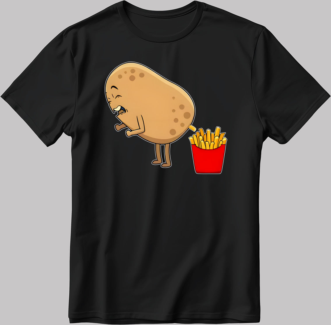 Funny Potato French Fries T-Shirt: Foodie Humor Tee