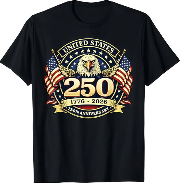 USA 250th Anniversary 250 Years Stars Stripes Patriotic Gift Unisex Tee