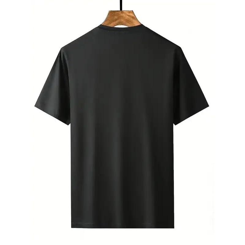 Men's Casual Crewneck T-Shirt - Geometric Print Tee, Soft Smooth Cotton Knit Fabric