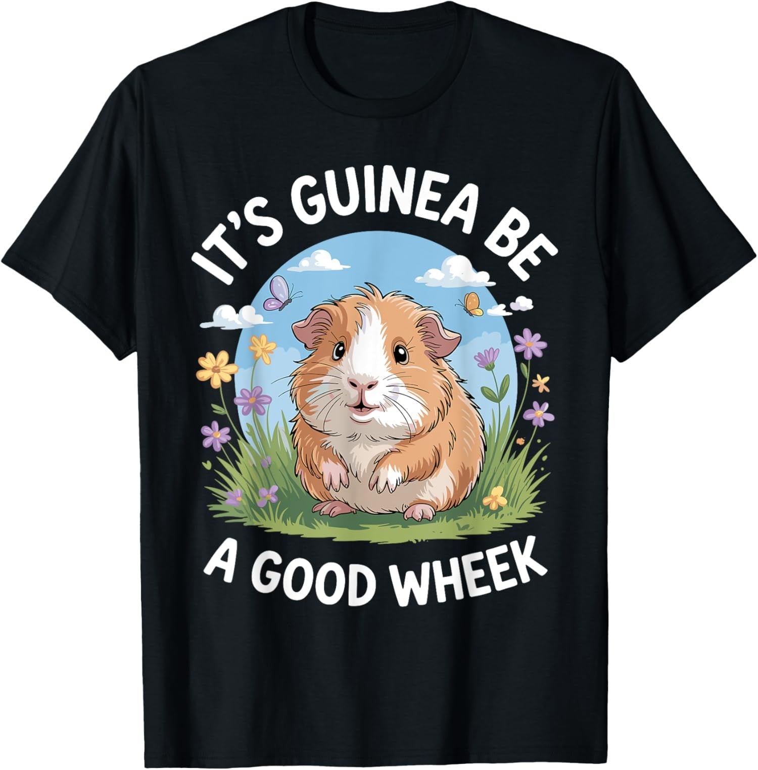 Funny Guinea Pig Art Cute Guinea Pig Lovers Unisex T-Shirt