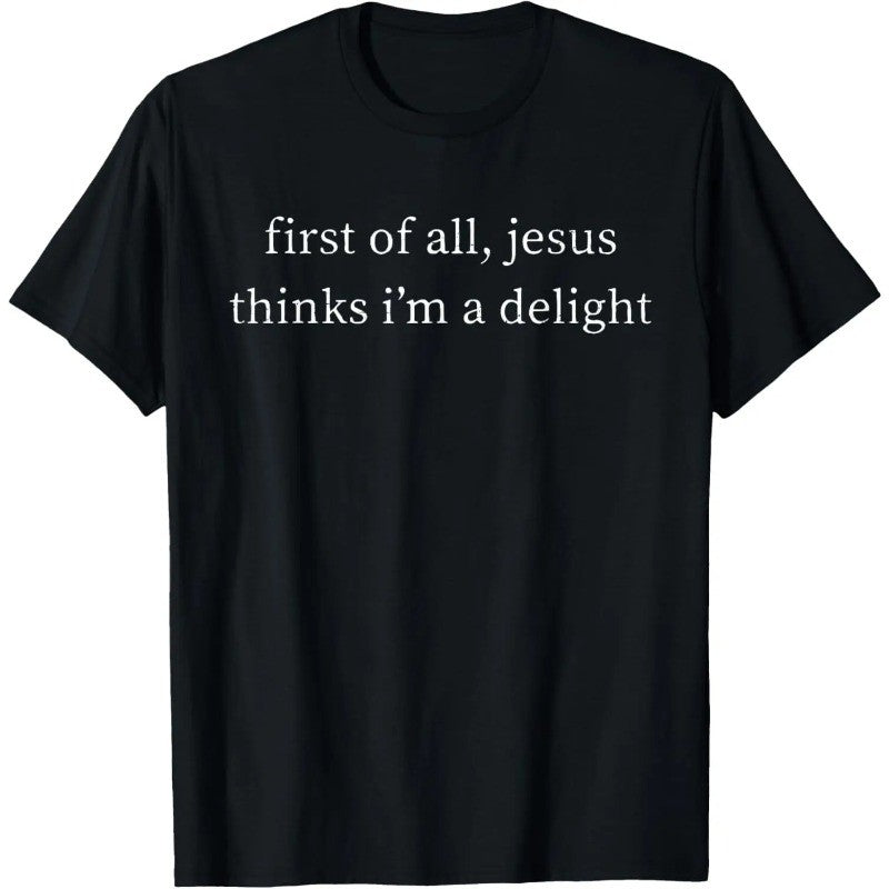 Men's "I'm A Delight" Vintage Retro Graphic T-Shirt Men's Funny Self-Confidence Statement Casual Tee