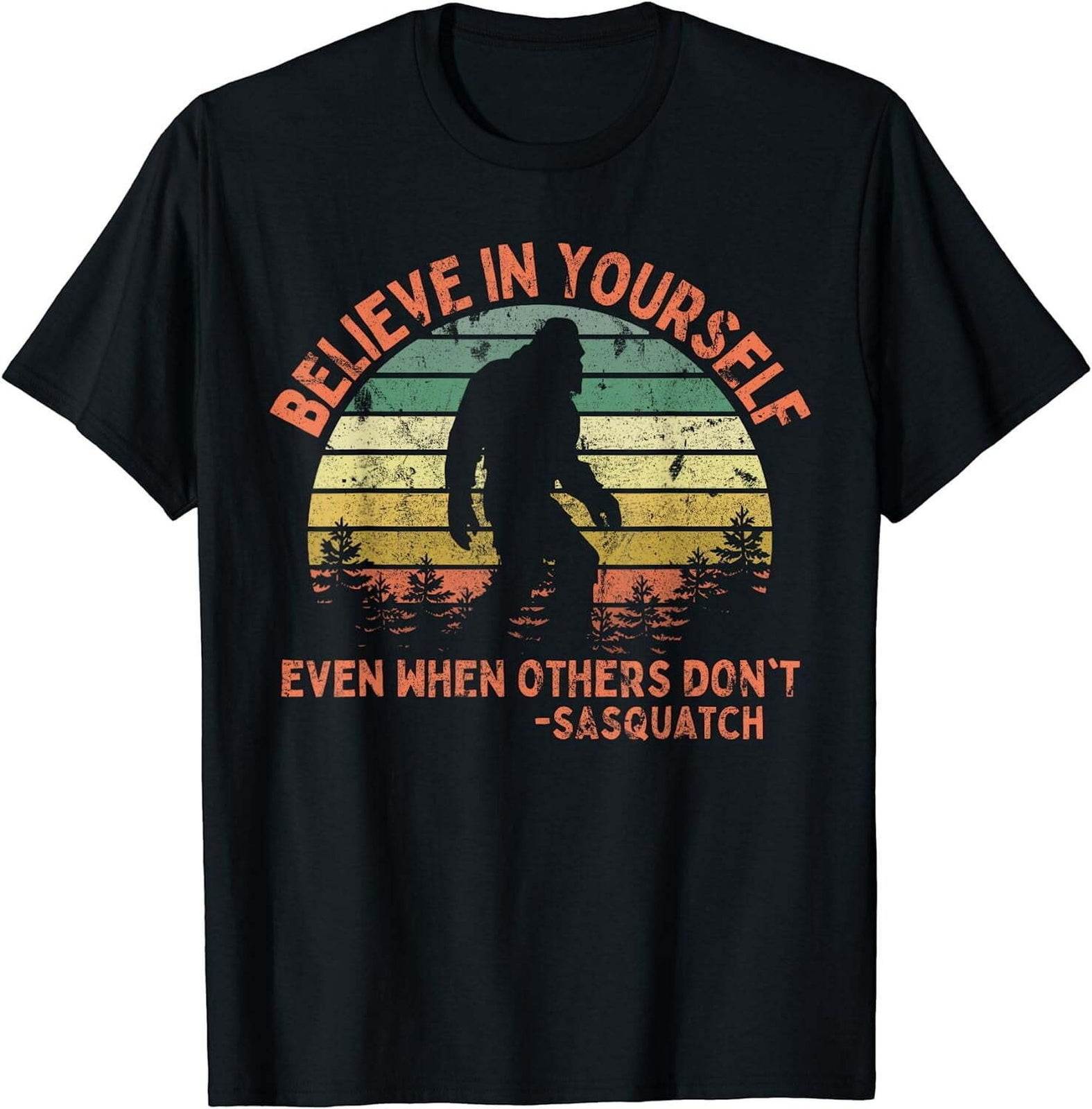 Men's Vintage Style Sasquatch Inspirational Graphic T-Shirt