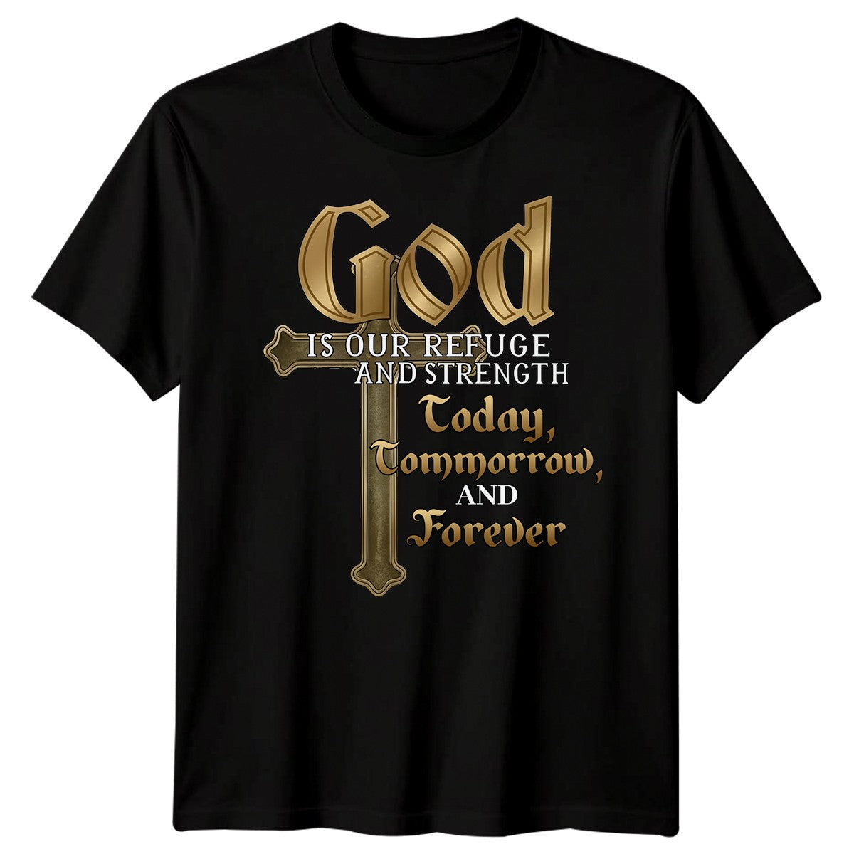 God Forever Christian Cross Christianity Jesus T-Shirt Faith Religious Tee