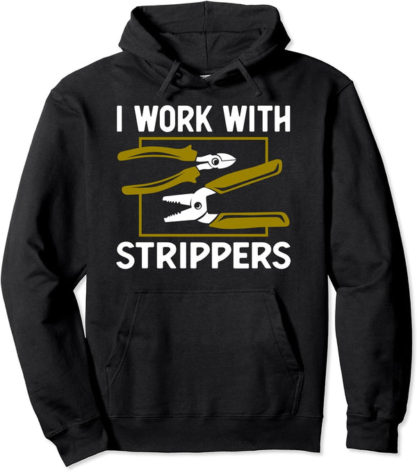 Art For Men Dad Electronic Gag Electrician Funny Unisex Hooded Sweatshirt