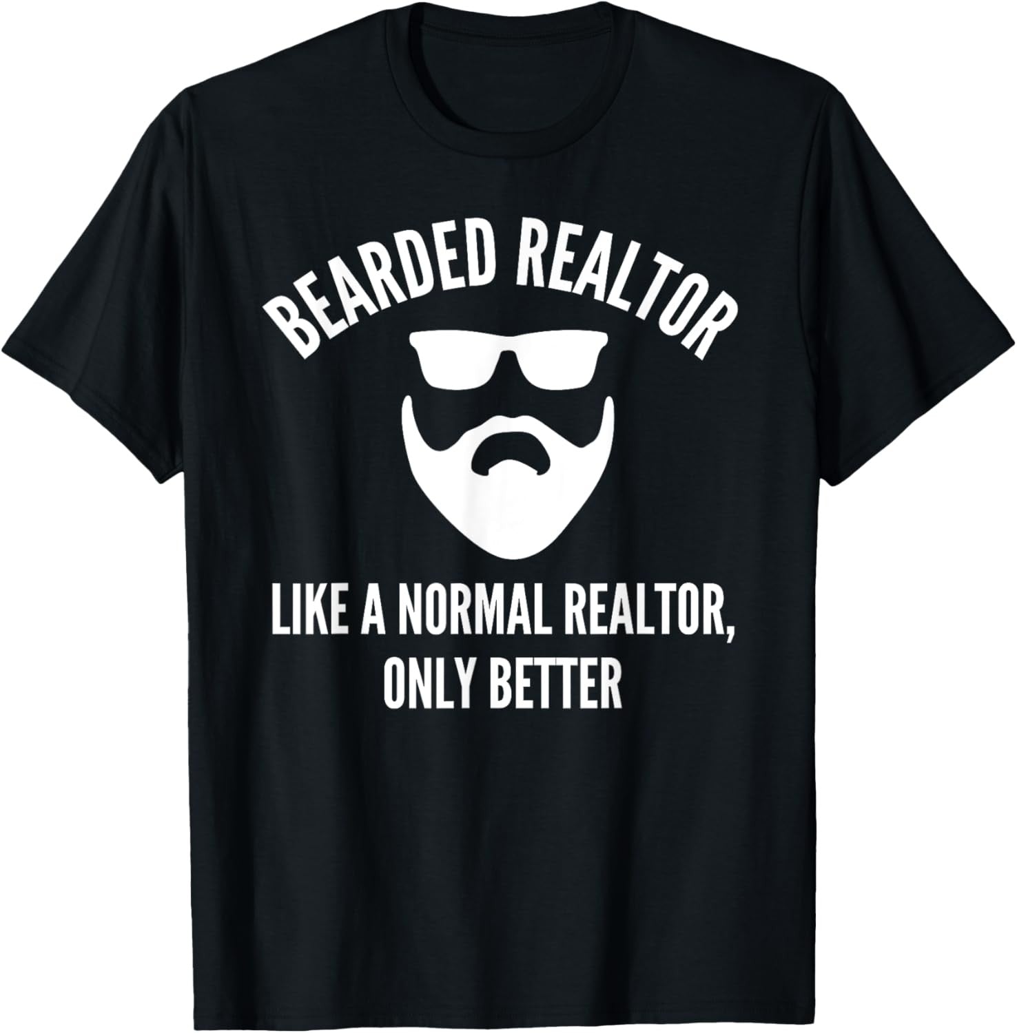 Bearded Realtor Definition Funny Male Real Estate Agent T-Shirt