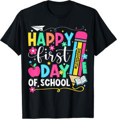"Happy First Day of School" Teacher Pencil Shirt – Unisex T-Shirt