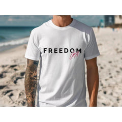 American Freedom Minimalist Graphic Unisex Soft Cotton T-Shirt, Made in USA
