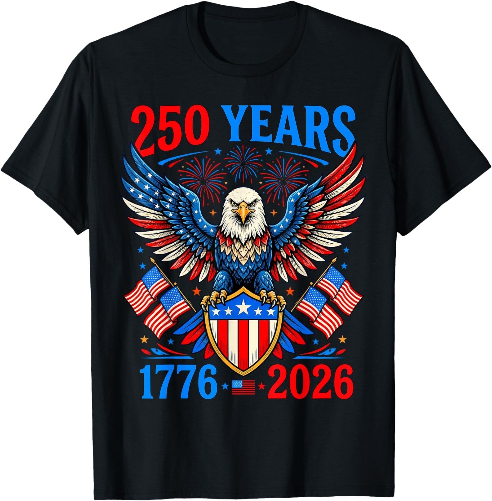 250th Anniversary 250 Years USA 1776 4th Of July Patriotic Unisex Tee