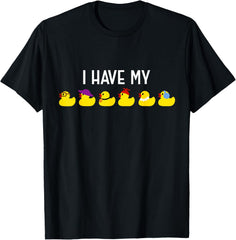 I Have My Ducks In A Row Funny Dad Joke Pun Cute Humor Unisex Tee