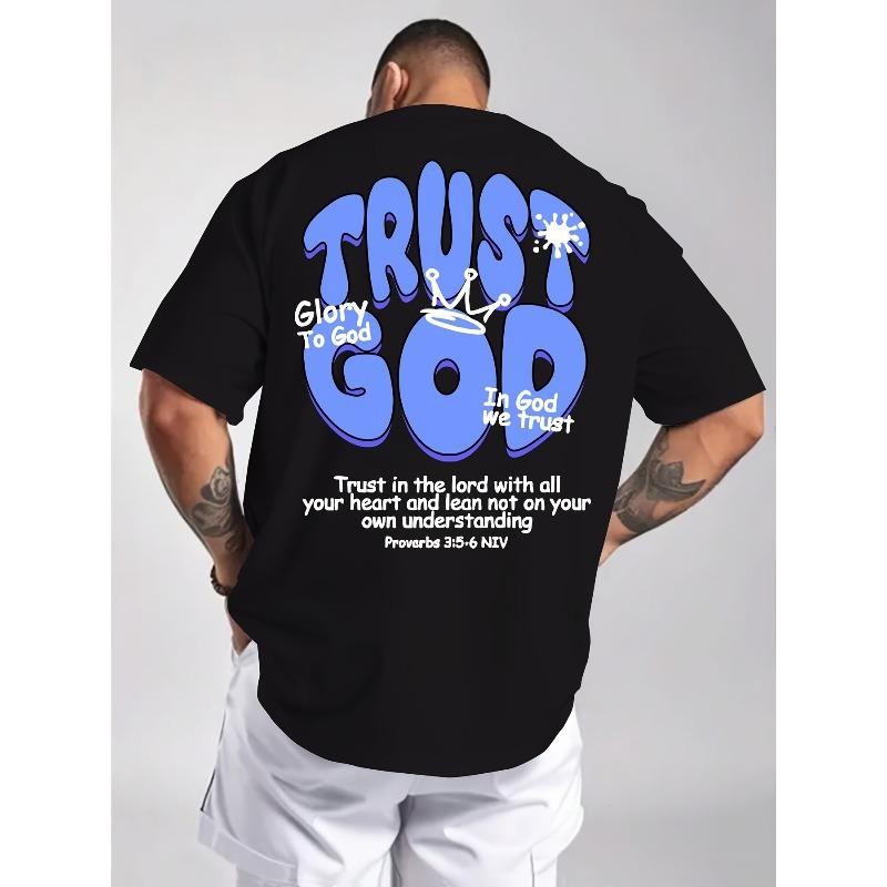 Summer Trust God Christian Graphic T-Shirt Bible Verse Faith Unisex Tee