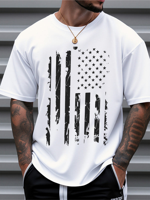 Men’s American Flag Graphic T-Shirt Patriotic USA Casual Summer Tee