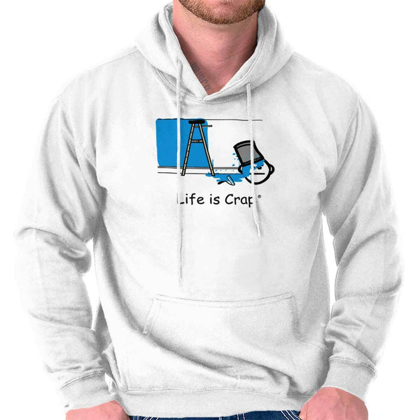 Life Is Crap Painter Painting Funny Bad Luck Mens Hooded Sweatshirts Hoodie Tops