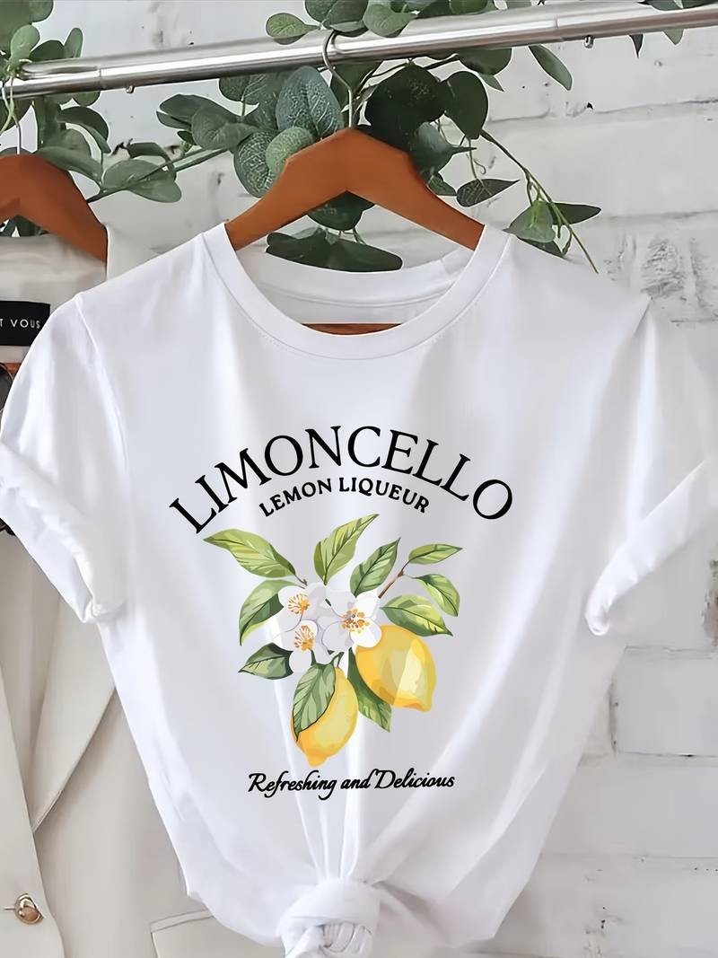Limoncello Funny Lemon Liquor Refreshing Vintage Drink Gift Unisex Tee