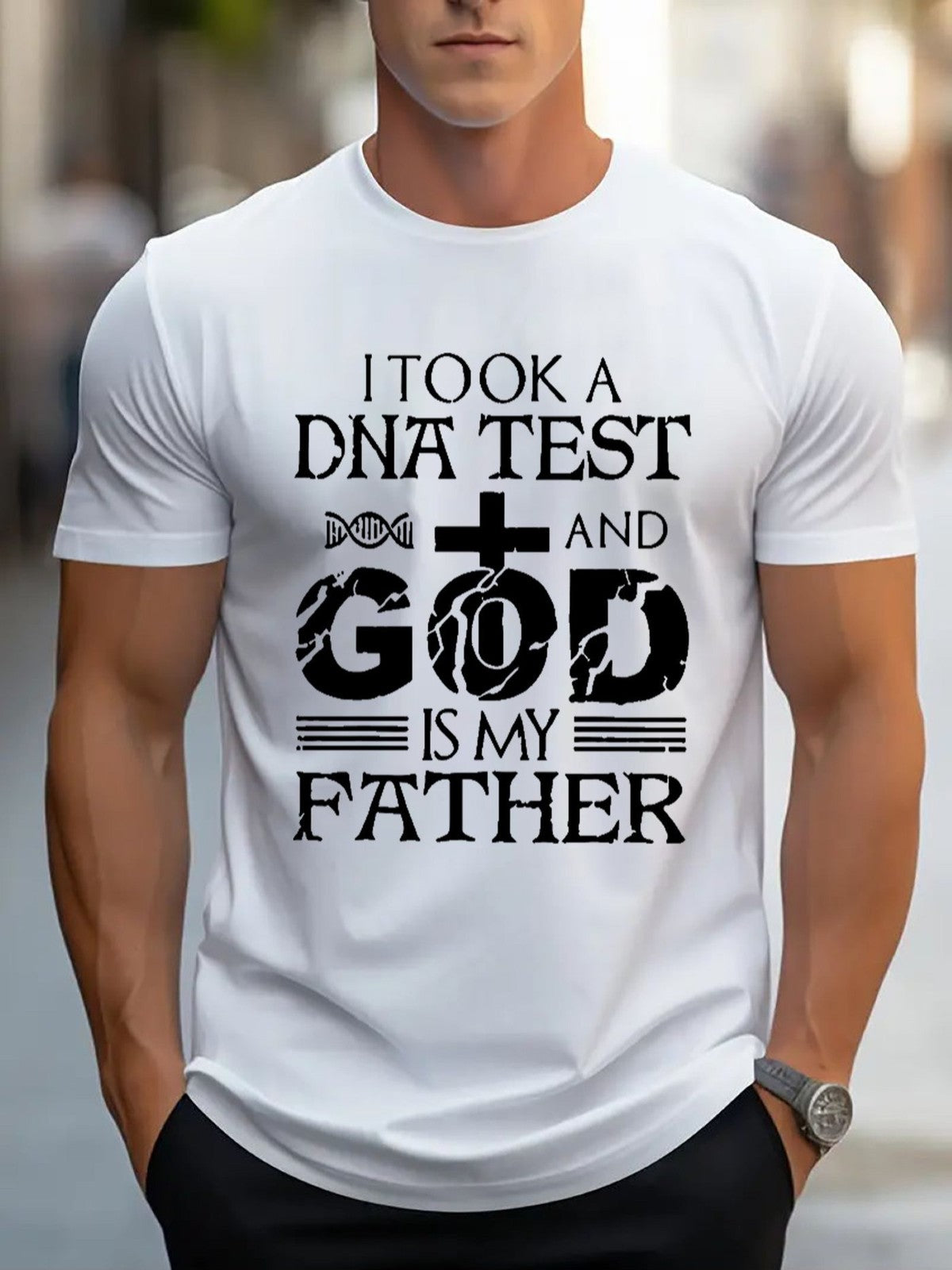 I Took A DNA Test God Is My Father T-Shirt Christian Faith Funny Graphic