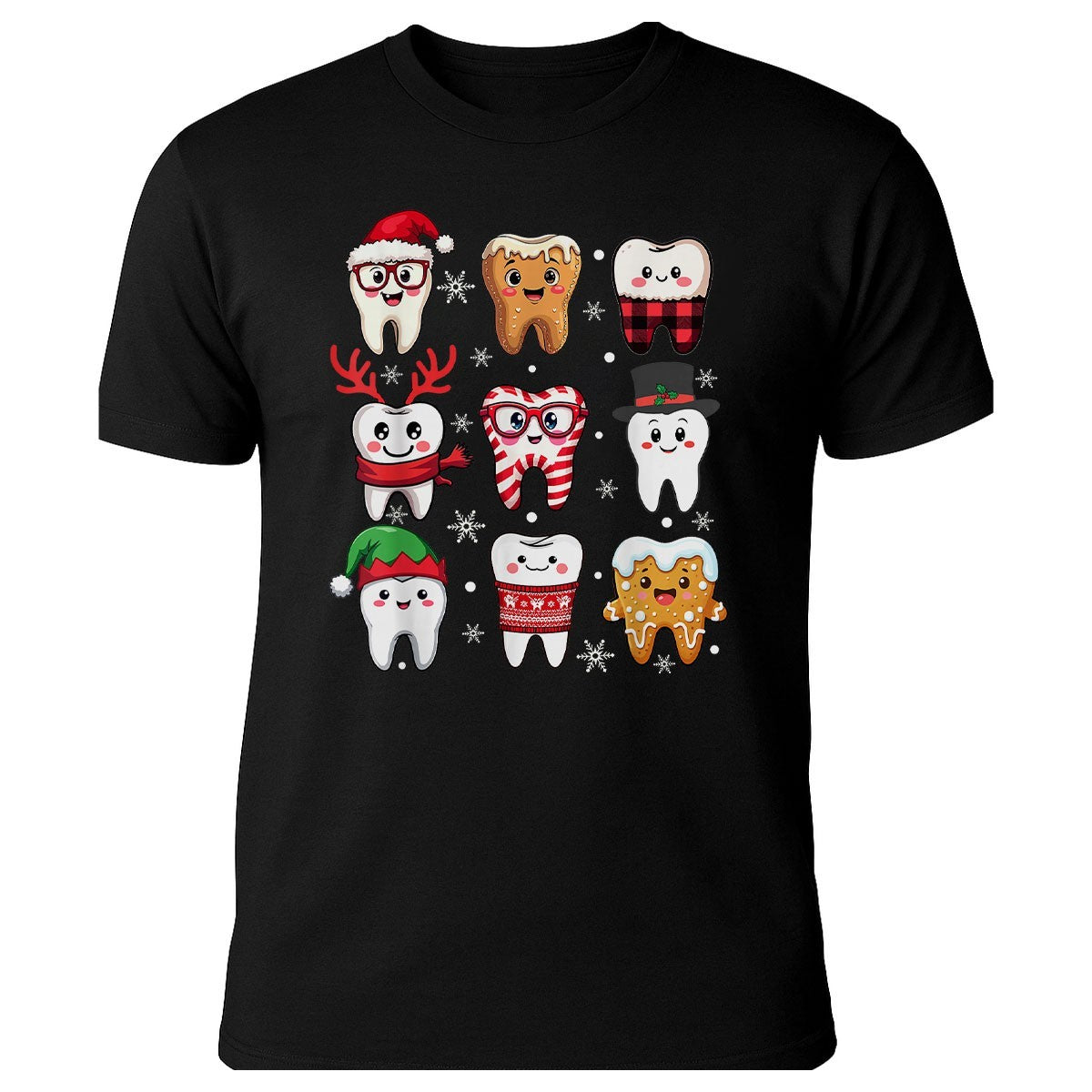 Funny Dental Christmas Cute Teeth T-Shirt 2025