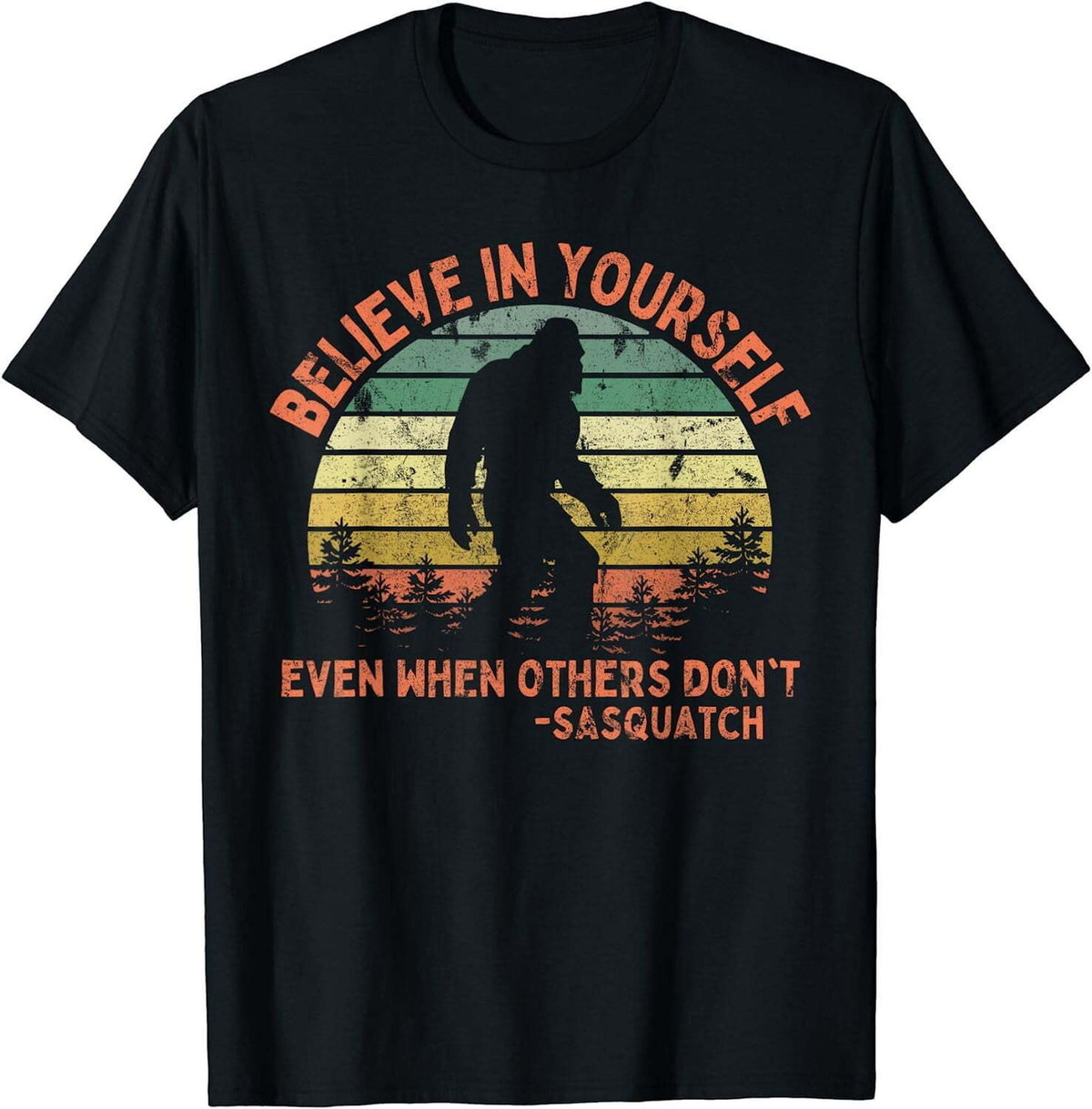 Men's Vintage Style Sasquatch Inspirational Graphic T-Shirt