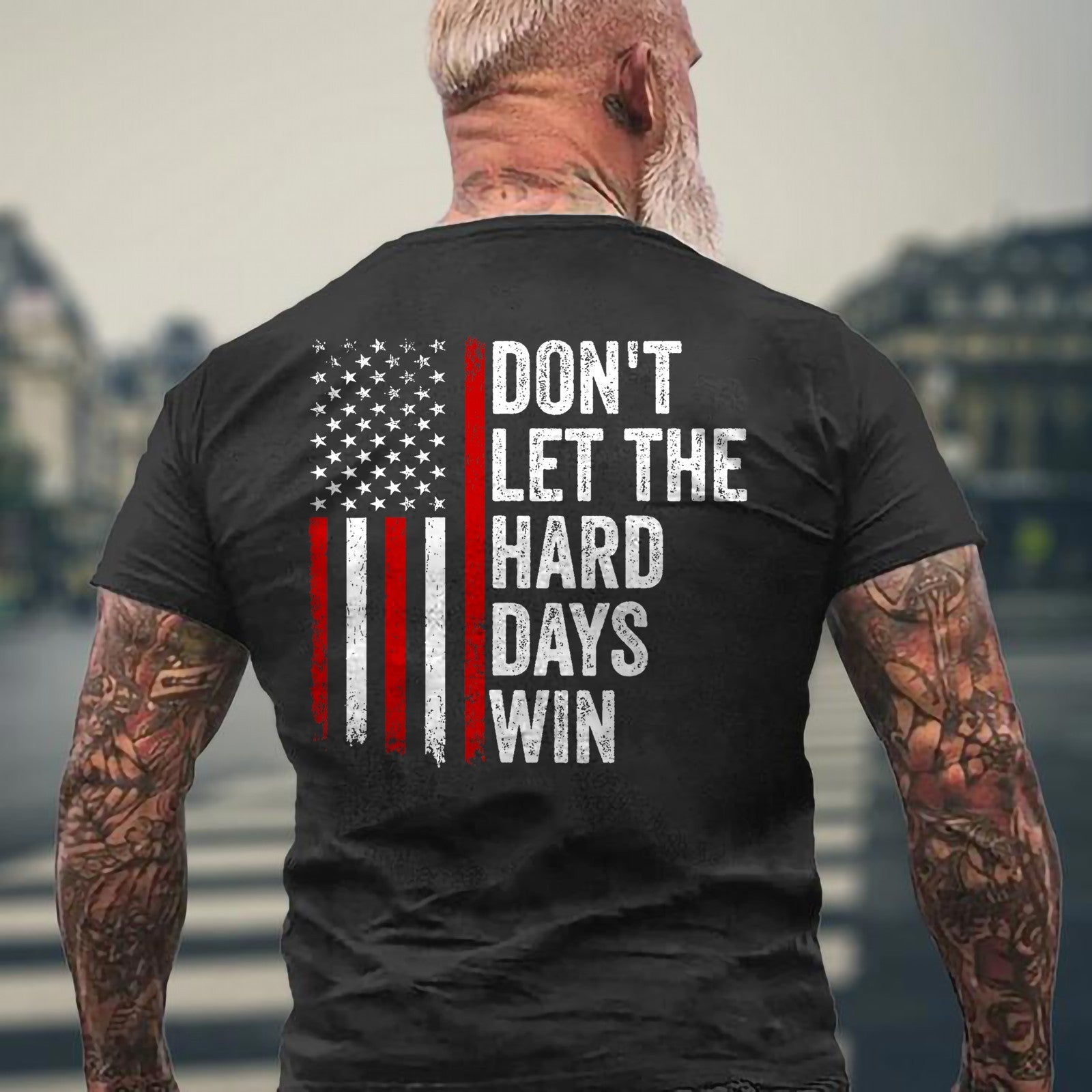 Men's Inspirational American Flag Graphic Tee