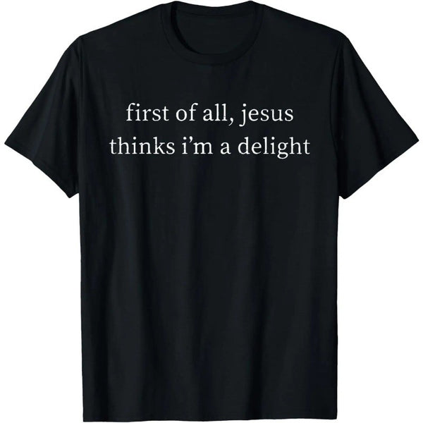 Men's "I'm A Delight" Vintage Retro Graphic T-Shirt Men's Funny Self-Confidence Statement Casual Tee