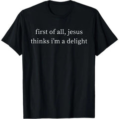 Men's "I'm A Delight" Vintage Retro Graphic T-Shirt Men's Funny Self-Confidence Statement Casual Tee