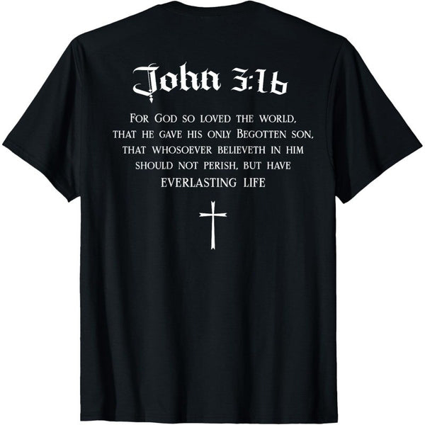 Men's "For God So Loved" Inspired Inspirational T-Shirt Men's Sacred Hope Wisdom Motivational Casual Tee