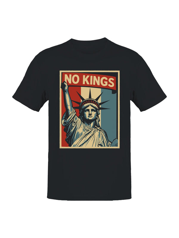 Men's No Kings Patriotic Statue of Liberty Graphic T-Shirt