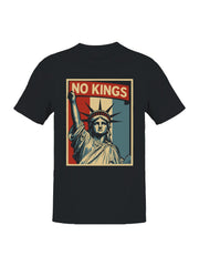 Men's No Kings Patriotic Statue of Liberty Graphic T-Shirt