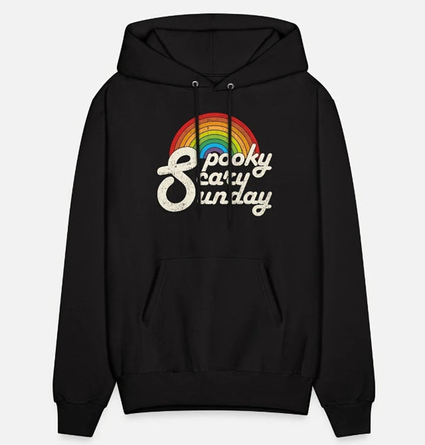 Spooky Scary Sunday Rainbow Print Men's Hoodie graphic hoodies