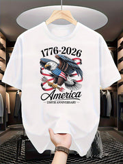 USA 250th Anniversary 1776-2026 Eagle Flag Patriotic July 4th T-Shirt