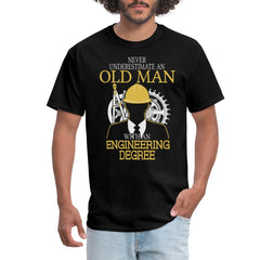 Old Man Engineering Degree Men's T-Shirt graphic tee