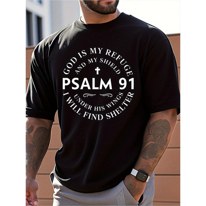 Psalm 91 God Is My Refuge And Shield Christian Inspirational Graphic Unisex Tee