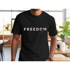 American Freedom Minimalist Graphic Unisex Soft Cotton T-Shirt, Made in USA