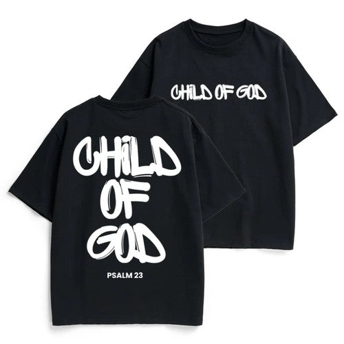 Child Of God Psalm 23 Front Back Print Christian Faith Graphic Unisex Tee