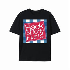 short sleeve shirt elaxed Fit Graphic T Shirt for Men - Casual Short Sleeve Tee with Funny 'Back And Body Hurts' Print for Summer, Spring